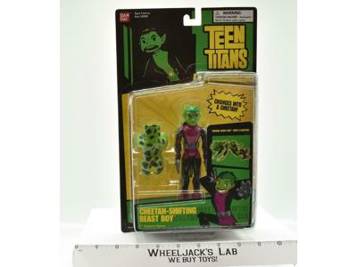 Cheetah-Shifting Beast Boy MOSC Teen Titans 2004 Bandai DC Super Heroes Figure