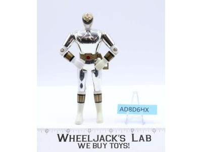 White Ranger 100% Complete Mighty Morphin Power Rangers 1995 Bandai Action Figur