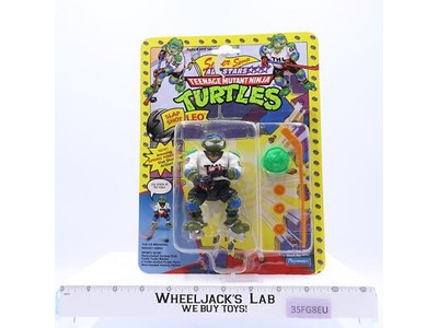 Slap Shot Leo Sewer Sports Teenage Mutant Ninja Turtle TMNT 1991 Playmates MOSC