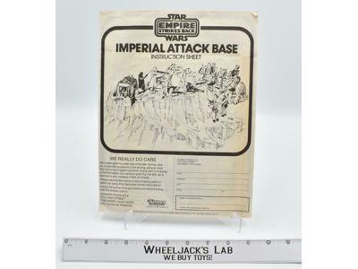 Imperial Attack Base Instruction Sheet ESB Star Wars 1980 Kenner Vintage