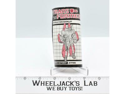 Jetfire Instructions Manual Booklet 1985 Hasbro G1 Transformers Vintage Figure