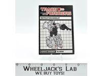 Sludge Action Figure Instruction Manual Booklet 1985 Hasbro G1 Transformers