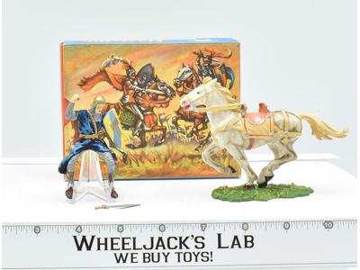 8857 RED BOX Mounted Cavalry Soldier Norman W Sword Toy Soldiers Elastolin 70MM