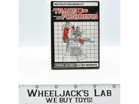 Ultra Magnus Action Figure Instruction Manual Booklet 1986 G1 Transformers