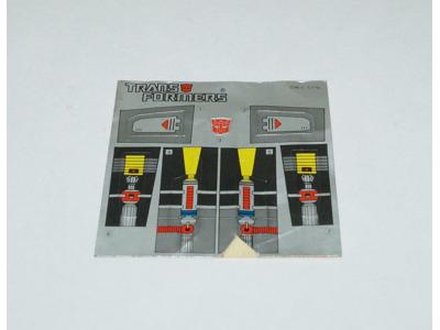Doublecross Decal Sticker Sheet G1 Transformers 1987 Vintage Hasbro