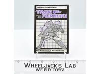 Astrotrain Instructions Manual Booklet 1985 Hasbro G1 Transformers Vintage
