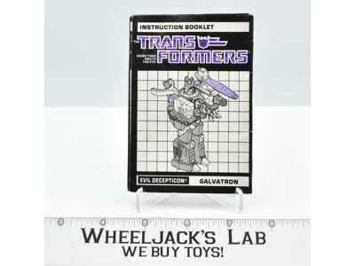 Galvatron Action Figure Vintage Instruction Booklet Manual 1986 G1 Transformers