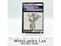 Galvatron Action Figure Vintage Instruction Booklet Manual 1986 G1 Transformers