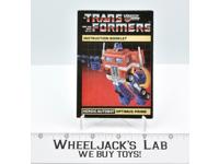 Optimus Prime Action Figure Instruction Manual Booklet 1984 G1 Transformers