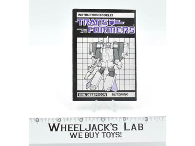 Blitzwing Action Figure Instruction Manual Booklet 1985 Hasbro G1 Transformers