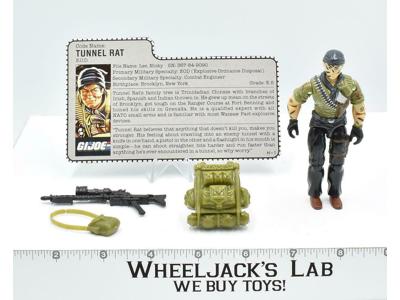 Tunnel Rat 100% Compete 1987 GI Joe Hasbro Action Figure Vintage