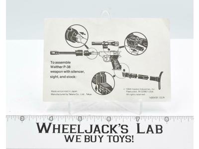 Megatron Action Figure Instruction Assembly Sheet 1984 G1 Vintage Transformers