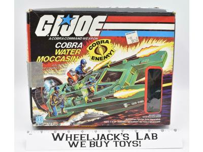 Cobra Water Moccasin w/ Box Complete GI Joe 1984 Hasbro Action Figure Vehicle
