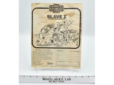 Slave I Assembly Instructions ESB Star Wars 1980 Kenner Vintage