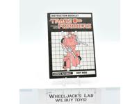 Hot Rod Action Figure Instruction Manual Booklet 1986 Hasbro G1 Transformers