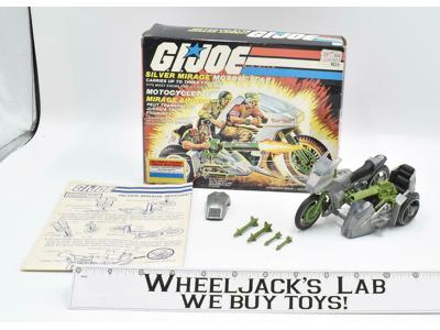 Silver Mirage Motorcycle 100% Complete W/Box GI Joe Cobra 1987 Vintage Hasbro
