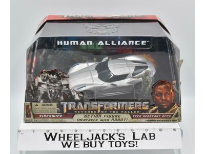 Human Alliance Sideswipe &amp; Sergeant Epps 2009 NEW MISB ROTF Transformers Hasbro