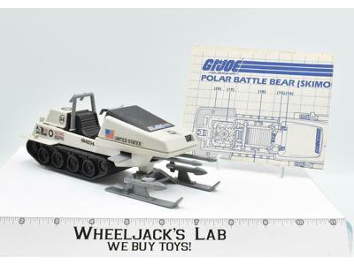Polar Battle Bear Skimobile 100% Complete 1983 GI Joe Cobra Hasbro Action Figure