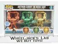 Aquaman -Chrome Arthur Curry in Hero Suit 3 Pack #2 Funko Pop! Heroes NEW MISB