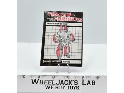 Jetfire Instructions Manual Booklet 1985 Hasbro G1 Transformers Vintage Figure