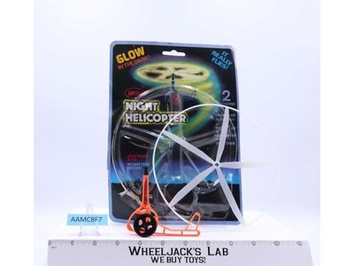 Mini Night Helicopter Glow in the Dark No Batteries Needed Propeller Vintage New