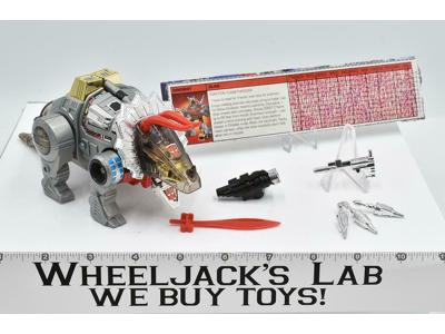 Slag 100% Complete 1985 Vintage G1 Transformers Triceratops Action Figure