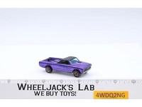 Custom Fleetside Purple Hot Wheels Mattel Vintage 1967 Redline Painted Rear Base