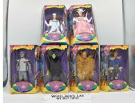 Wizard of Oz Dolls Set of 6 Dorthy Tin Man Cowardy Lion Witch 1994 Sky Kids