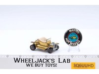 Hot Heap Gold (Tilted) 1968 Redline Hot Wheels Mattel Vintage Redline RL Button