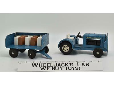 Airlines Luggage Service Tractor W/Cart &amp; Bags 1962 Tonka Vehicle Vintage
