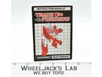 Scattershot Instruction Manual 1987 Vintage Hasbro G1 Transformers Action Figure