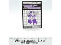 Dreadwind Action Figure Instruction Manual 1988 Hasbro G1 Transformers
