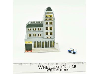 Police Station City Scenes Building Play Set W/Car 1989 Micro Machines Galoob
