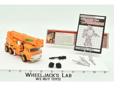 Grapple 100% Complete 1985 Vintage Hasbro G1 Transformers Action Figure