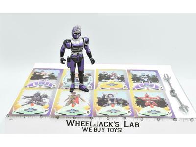 BeetleBorgs Metallix Trading Card Set W/ Figure Platinum Purple 1997 Bandai