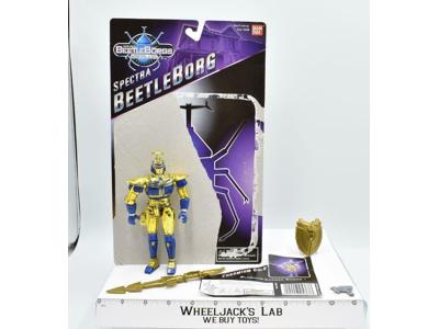 BeetleBorgs Metallix Figures Spectra Chromium Gold 1997 Bandai