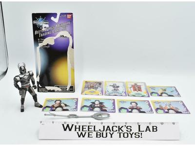 BeetleBorgs Metallix Trading Card Set W/ Figure Titanium Silver 1997 Bandai