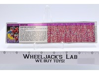 Misfire Action Figure Tech Spec 1987 Vintage Hasbro G1 Transformers