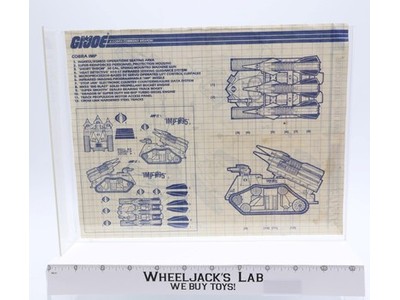 Cobra IMP 1988 ORIGINAL Instructions Blueprints G.I. Joe Hasbro Action Figure