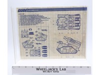 Cobra IMP 1988 ORIGINAL Instructions Blueprints G.I. Joe Hasbro Action Figure