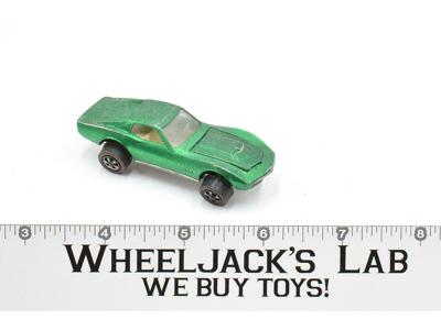 Custom Corvette Green 1968 Redline Hot Wheels Mattel Vintage RL