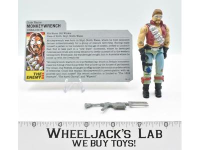 Monkeywrench 100% Complete GI Joe V1 ARAH Vintage Hasbro 1986 Action Figure