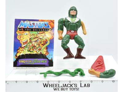 King Hiss B 100% Complete 1986 MOTU Masters of the Universe He-Man W/ Comic