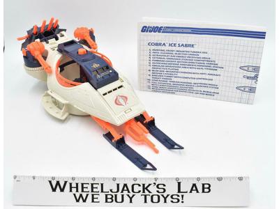 Cobra Ice Sabre 100% Complete 1991 GI Joe Hasbro Vintage Action Figure Vehicle