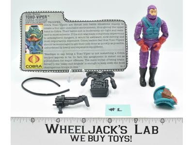 Toxo Viper #1 100% Complete V1 GI Joe ARAH Vintage Hasbro 1988 Action Figure