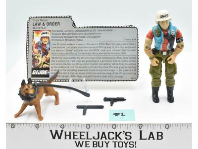 Law &amp; Order #1 V1 100% Complete 1987 GI Joe ARAH Hasbro Vintage Action Figure