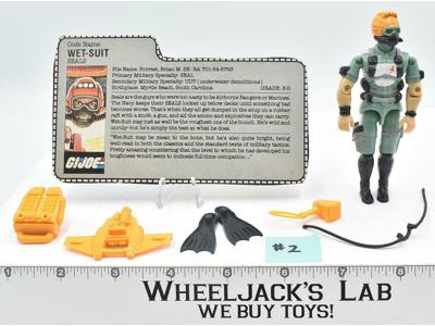 Wet-Suit #2 V1 100% Complete 1986 GI Joe ARAH Hasbro Vintage Action Figure