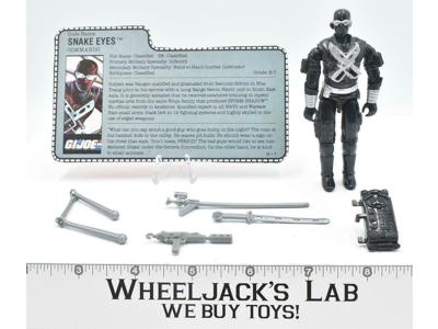 Snake Eyes V3 100% Complete 1989 GI Joe Vintage Hasbro Action Figure