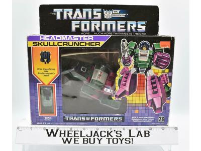 Skullcruncher Headmaster NICE BOX NEAR MINT FIGURE 1987 Vintage G1 Transformers