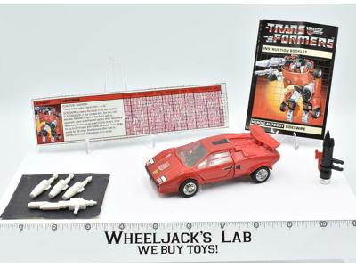 Sideswipe 100% Complete Vintage 1984 G1 Transformers Hasbro Action Figure